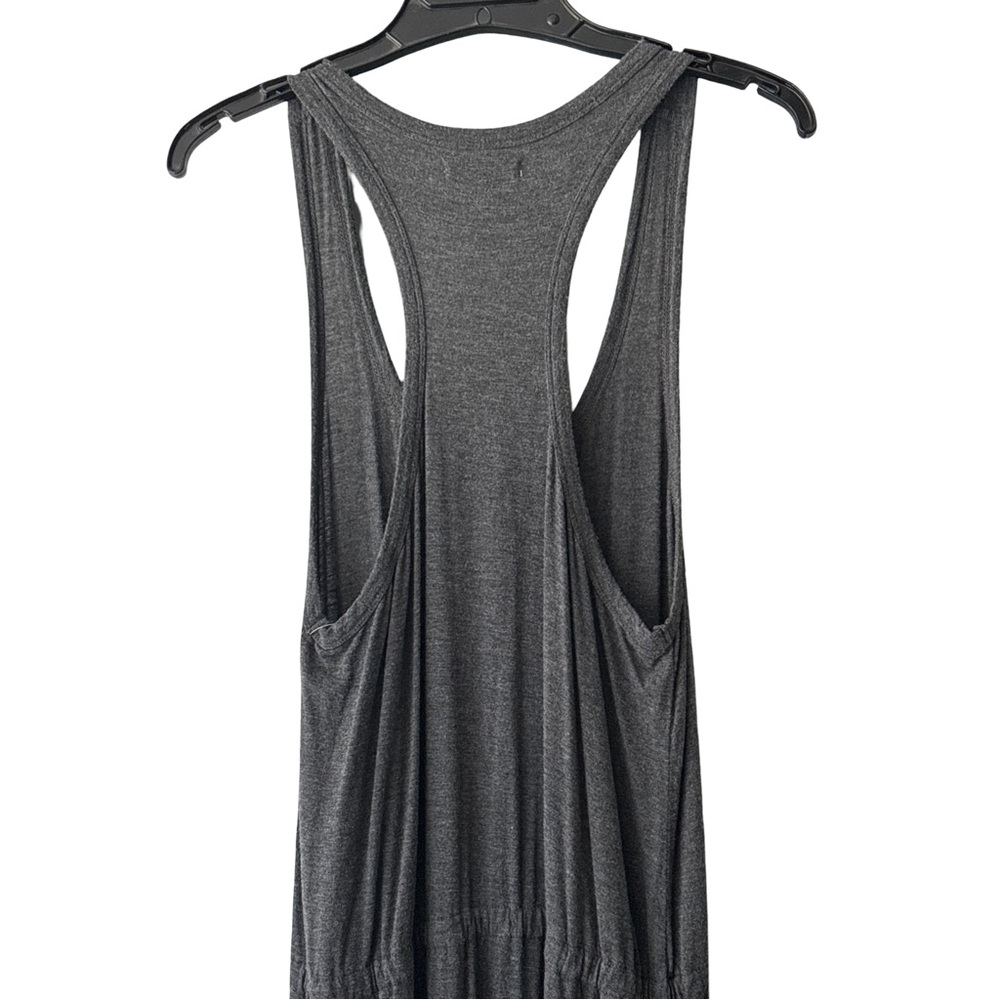 Madewell Women’s Sleeveless Racerback Heather Gray Side Slit Maxi Dress Medium - Picture 9 of 15